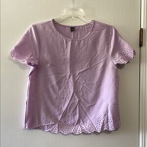 SHEIN Purple Boxy Embellished Blouse